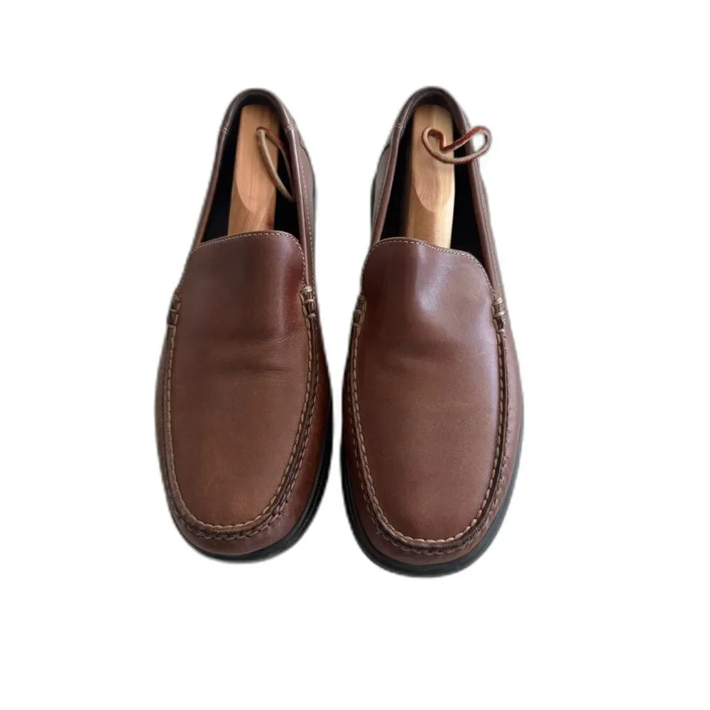 Cole Haan Keating Venetian II Brown Leather Slip-On Loafers Men's 8.5 M C11404